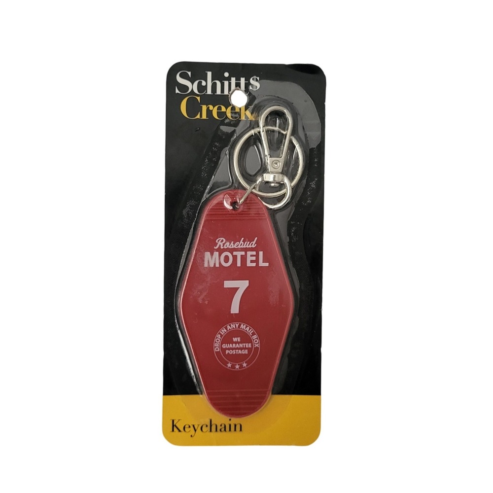 Schitt's Creek Rosebud Motel Keychain Red Rose‎ Room #7 Keyring New in Package